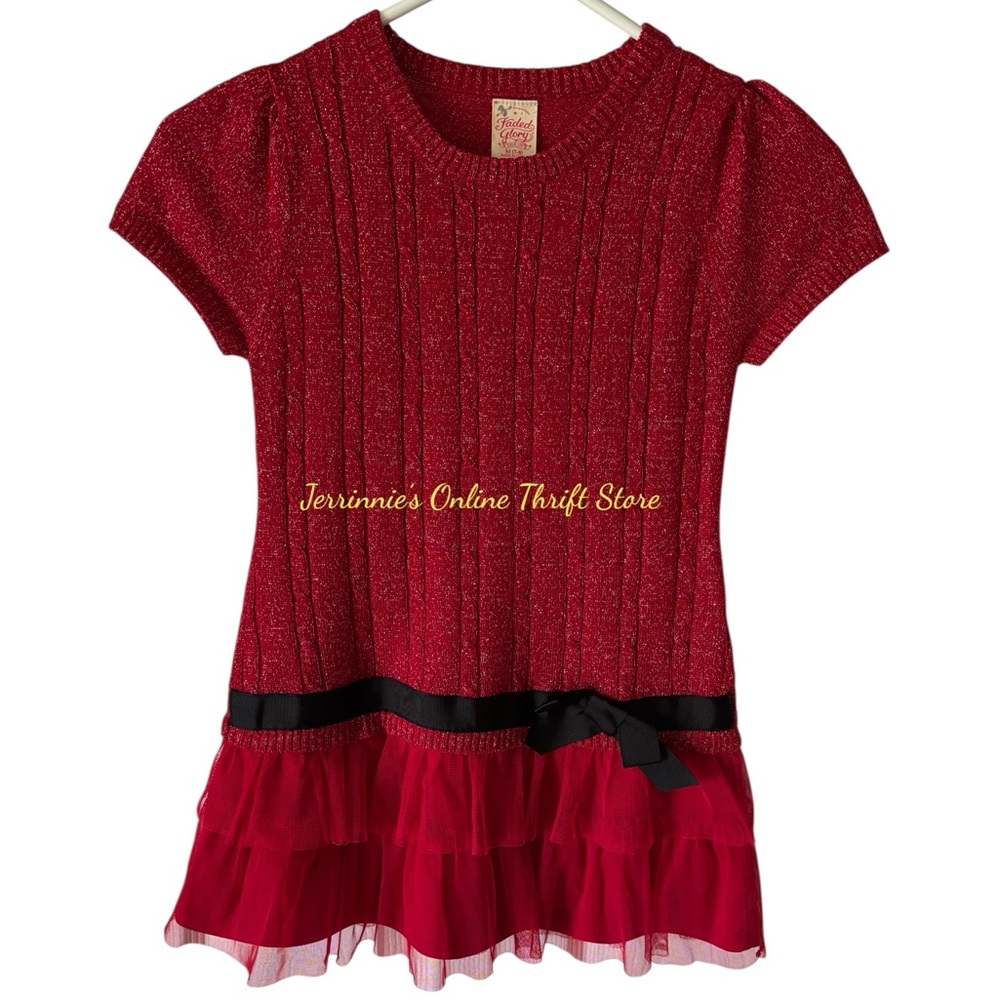 Faded Glory Red Glitter Kids‎ Dress